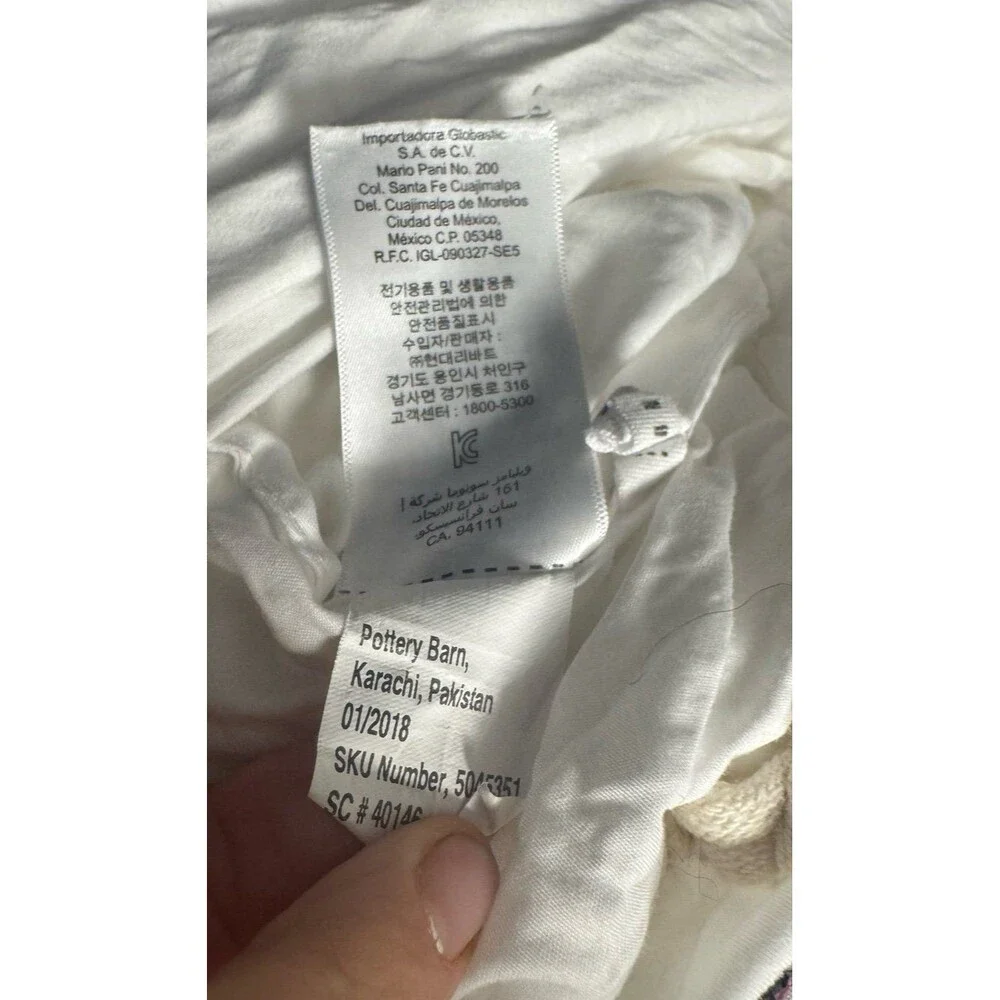 Pottery Barn Tencel Lyocell RUFFLE Duvet Cover King California White